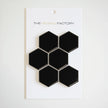 The Mosaic Factory Barcelona Mozaiek Tegel Hexagon - Zwart Porselein Geglazuurd 281x325 mm