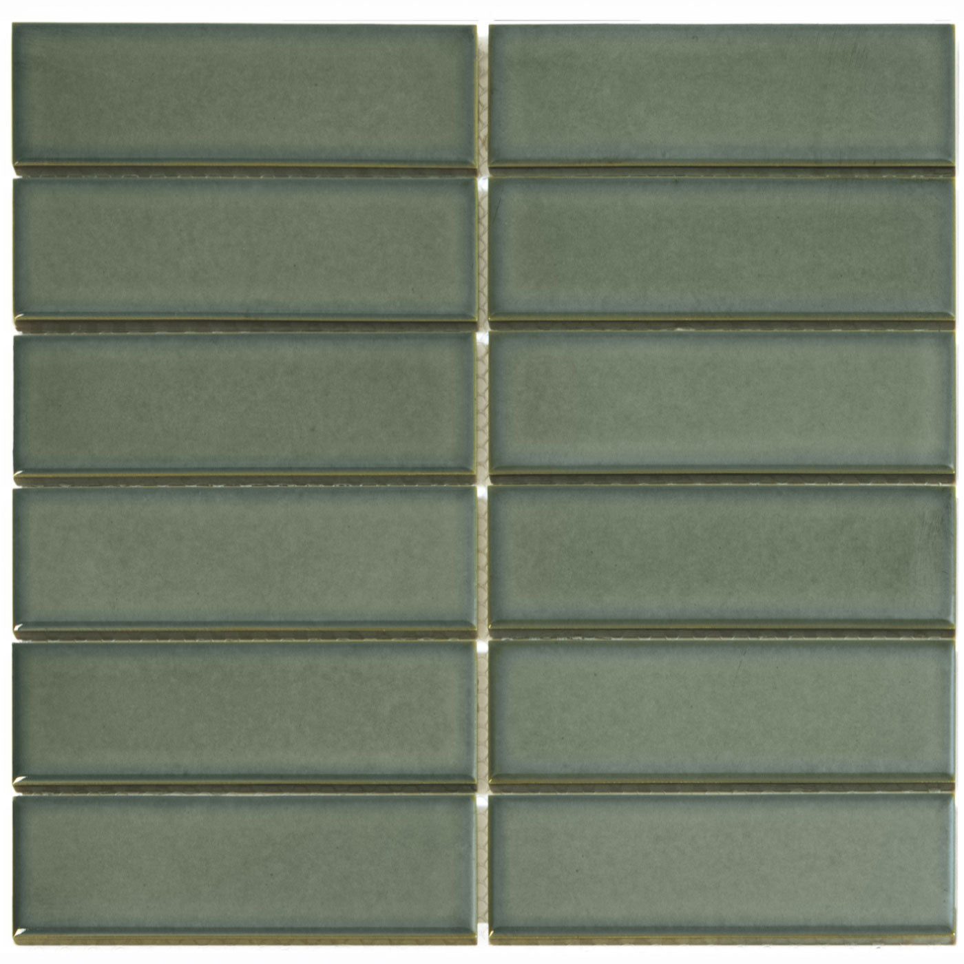 The Mosaic Factory Barcelona Mozaiek Tegel Rechthoek - Forest Green Porselein Geglazuurd 291x297 mm