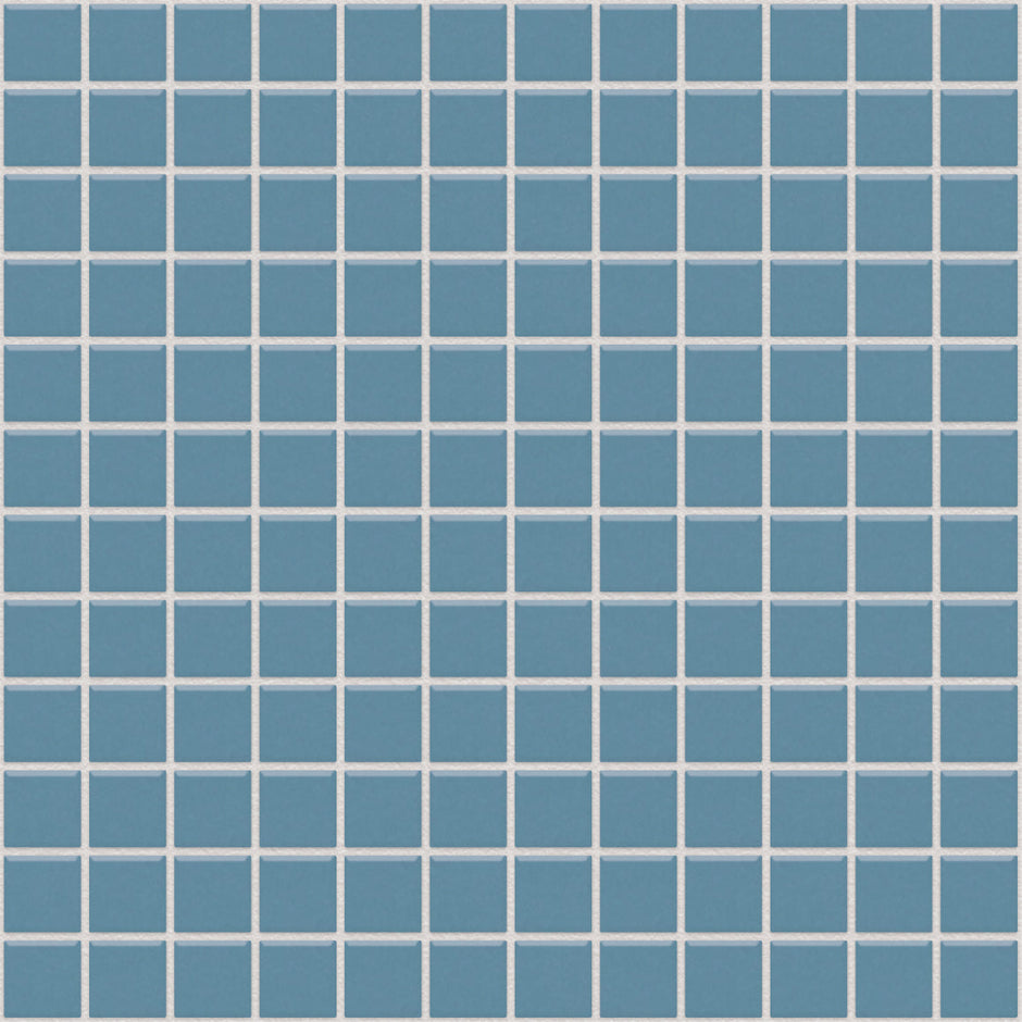 The Mosaic Factory Barcelona Mozaiek Tegel Vierkant - Blauw Porselein Geglazuurd 300x300 mm