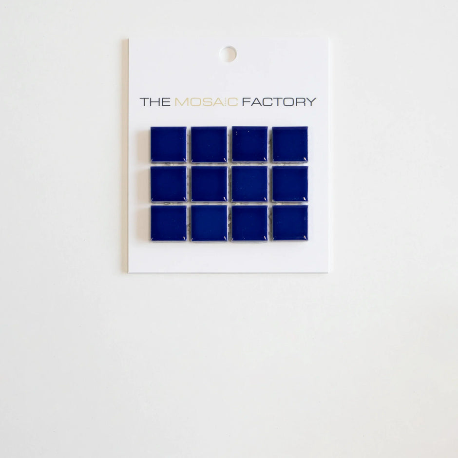 The Mosaic Factory Barcelona Mozaiek Tegel Vierkant - Donker Blauw Porselein Geglazuurd 300x300 mm