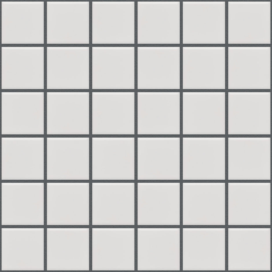 The Mosaic Factory Barcelona Mozaiek Tegel Vierkant - Extra Wit Porselein Geglazuurd 309x309 mm