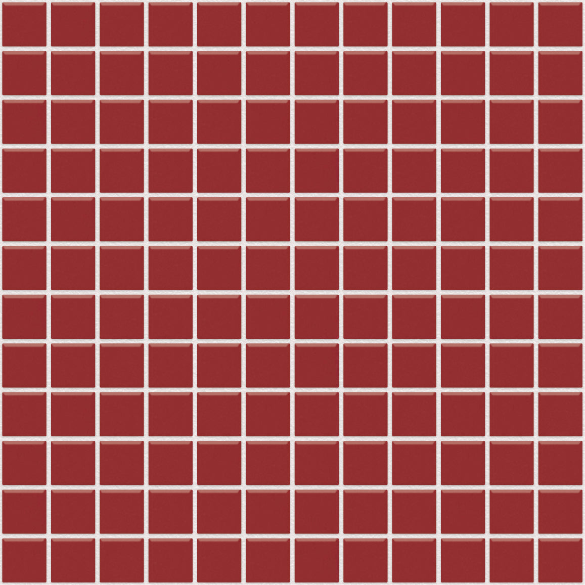 The Mosaic Factory Barcelona Mozaiek Tegel Vierkant - Rood Porselein Geglazuurd 300x300 mm