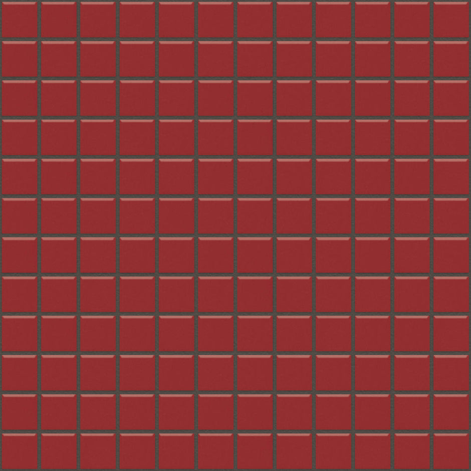 The Mosaic Factory Barcelona Mozaiek Tegel Vierkant - Rood Porselein Geglazuurd 300x300 mm