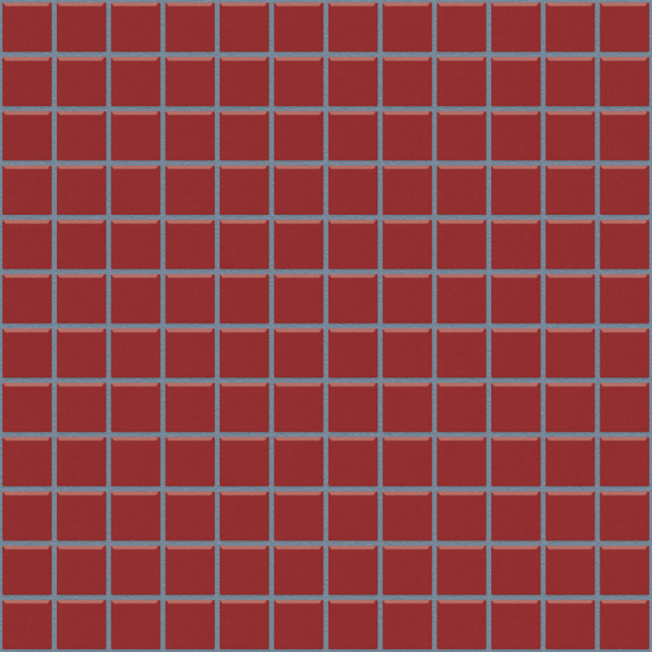 The Mosaic Factory Barcelona Mozaiek Tegel Vierkant - Rood Porselein Geglazuurd 300x300 mm