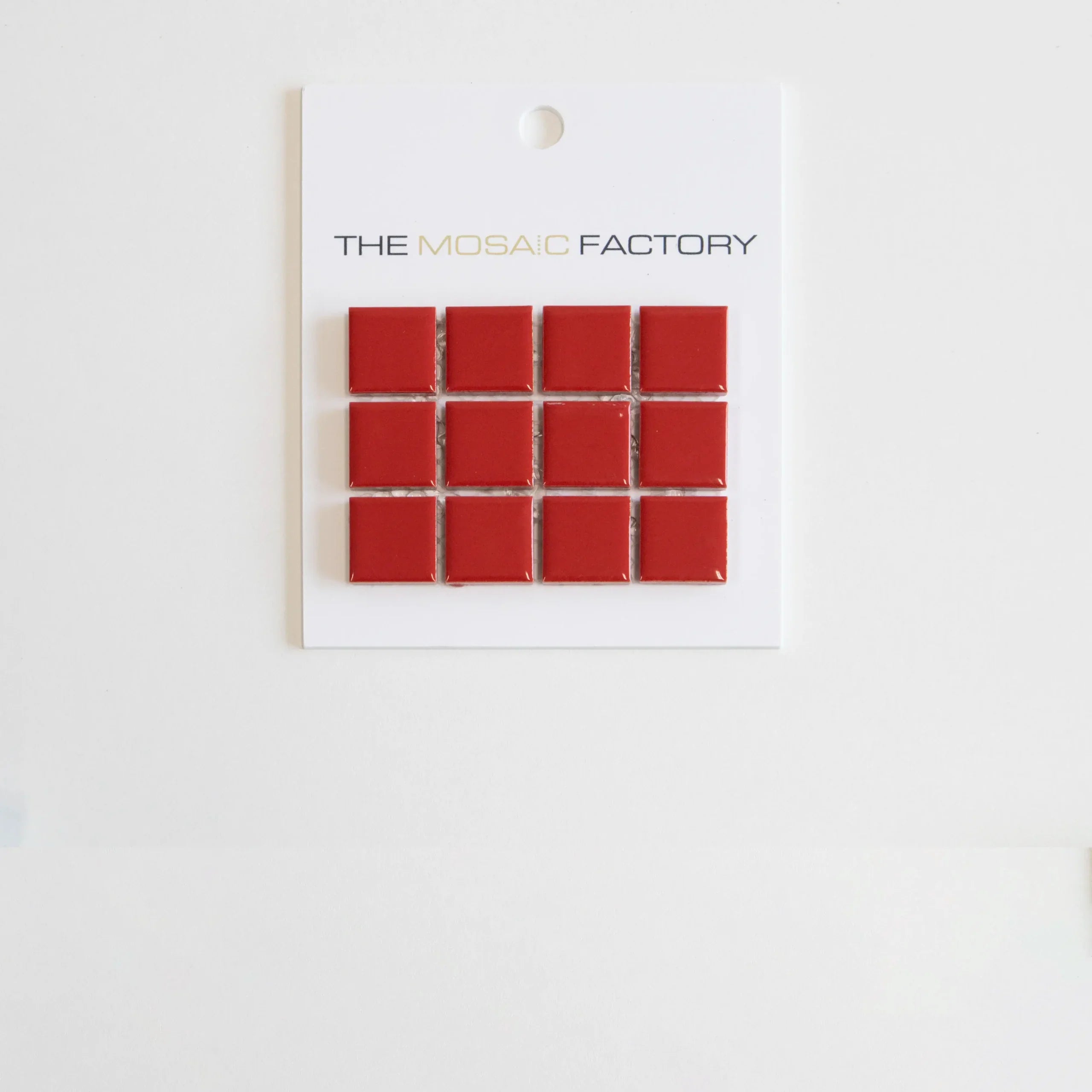 The Mosaic Factory Barcelona Mozaiek Tegel Vierkant - Rood Porselein Geglazuurd 300x300 mm