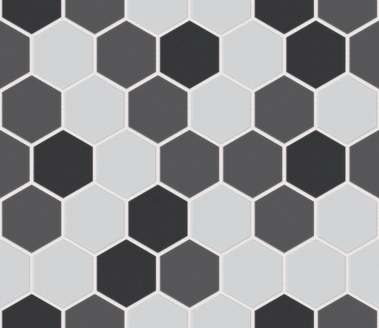 The Mosaic Factory London Mozaiek Tegel Hexagon - Contrast Mix Ongeglazuurd, R11 281x325 mm