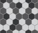 The Mosaic Factory London Mozaiek Tegel Hexagon - Contrast Mix Ongeglazuurd, R11 281x325 mm