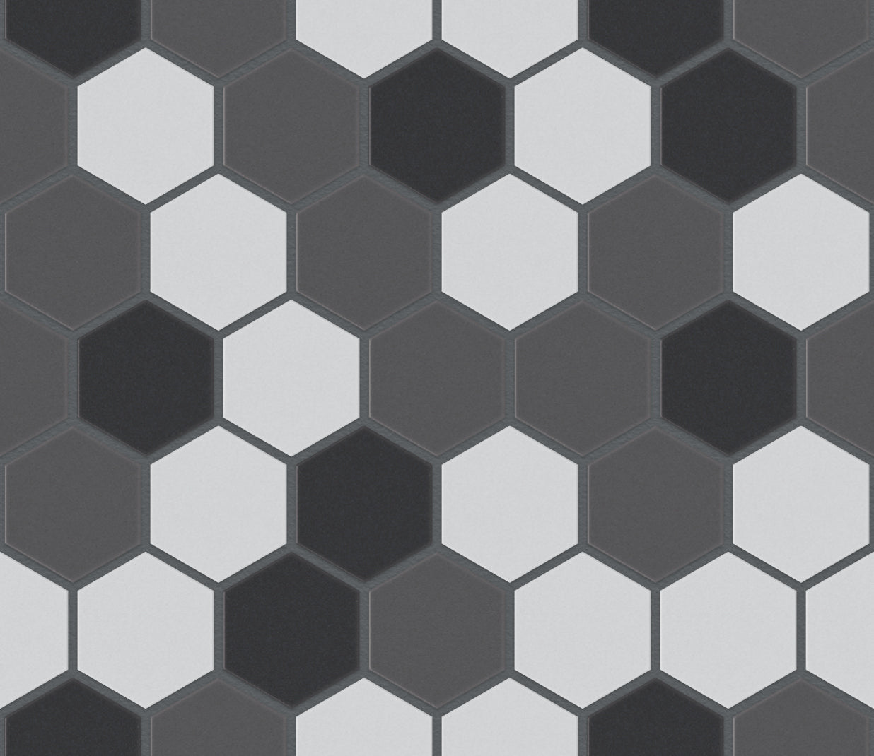 The Mosaic Factory London Mozaiek Tegel Hexagon - Contrast Mix Ongeglazuurd, R11 281x325 mm