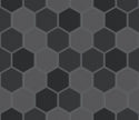 The Mosaic Factory London Mozaiek Tegel Hexagon - Donker Grijs Mix Porselein Ongeglazuurd, R11 281x325 mm