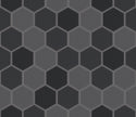 The Mosaic Factory London Mozaiek Tegel Hexagon - Donker Grijs Mix Porselein Ongeglazuurd, R11 281x325 mm