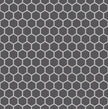 The Mosaic Factory London Mozaiek Tegel Hexagon - Donker Grijs Porselein Ongeglazuurd, R11 260x300 mm