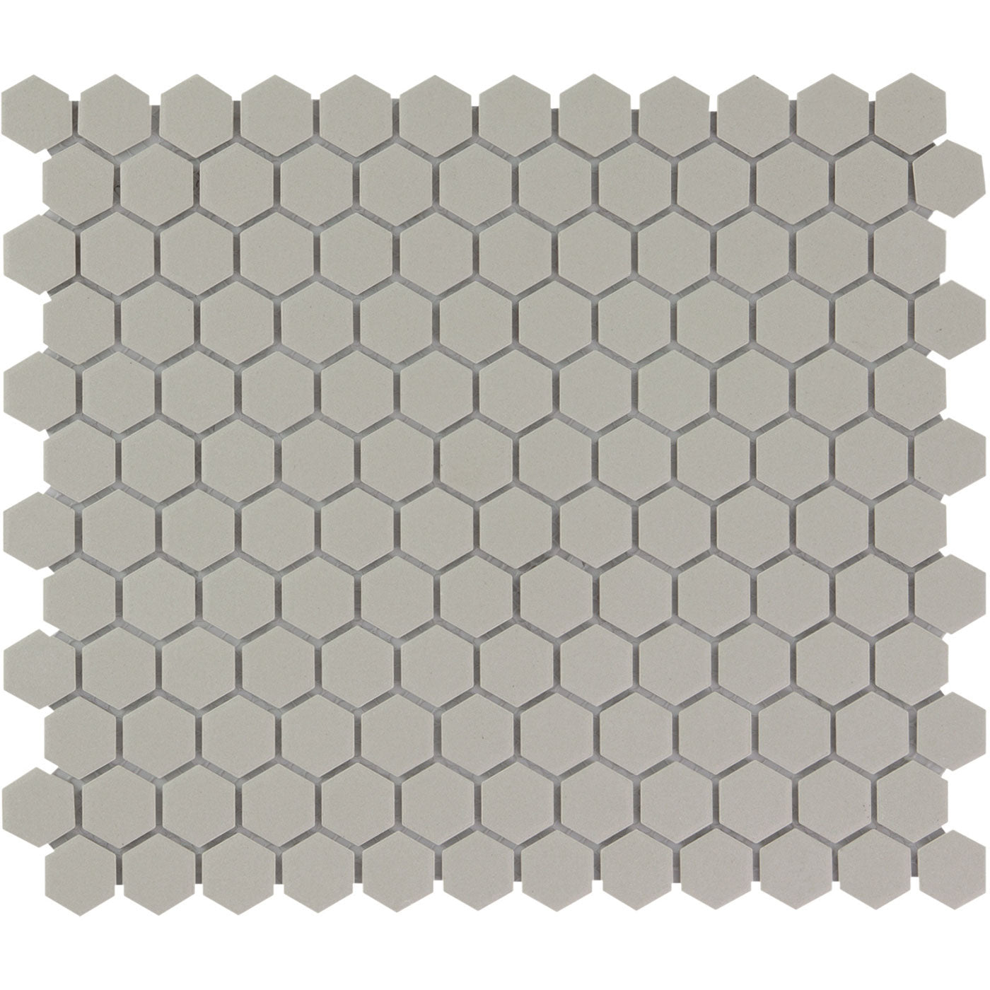 The Mosaic Factory London Mozaiek Tegel Hexagon - Grijs Porselein Ongeglazuurd, R11 260x300 mm