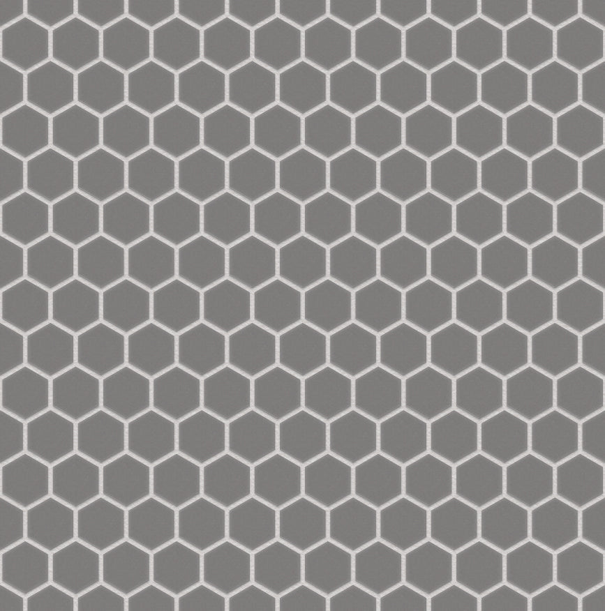The Mosaic Factory London Mozaiek Tegel Hexagon - Grijs Porselein Ongeglazuurd, R11 260x300 mm