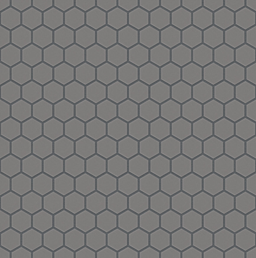 The Mosaic Factory London Mozaiek Tegel Hexagon - Grijs Porselein Ongeglazuurd, R11 260x300 mm