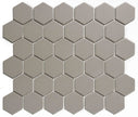 The Mosaic Factory London Mozaiek Tegel Hexagon - Grijs Porselein Ongeglazuurd, R11 281x325 mm