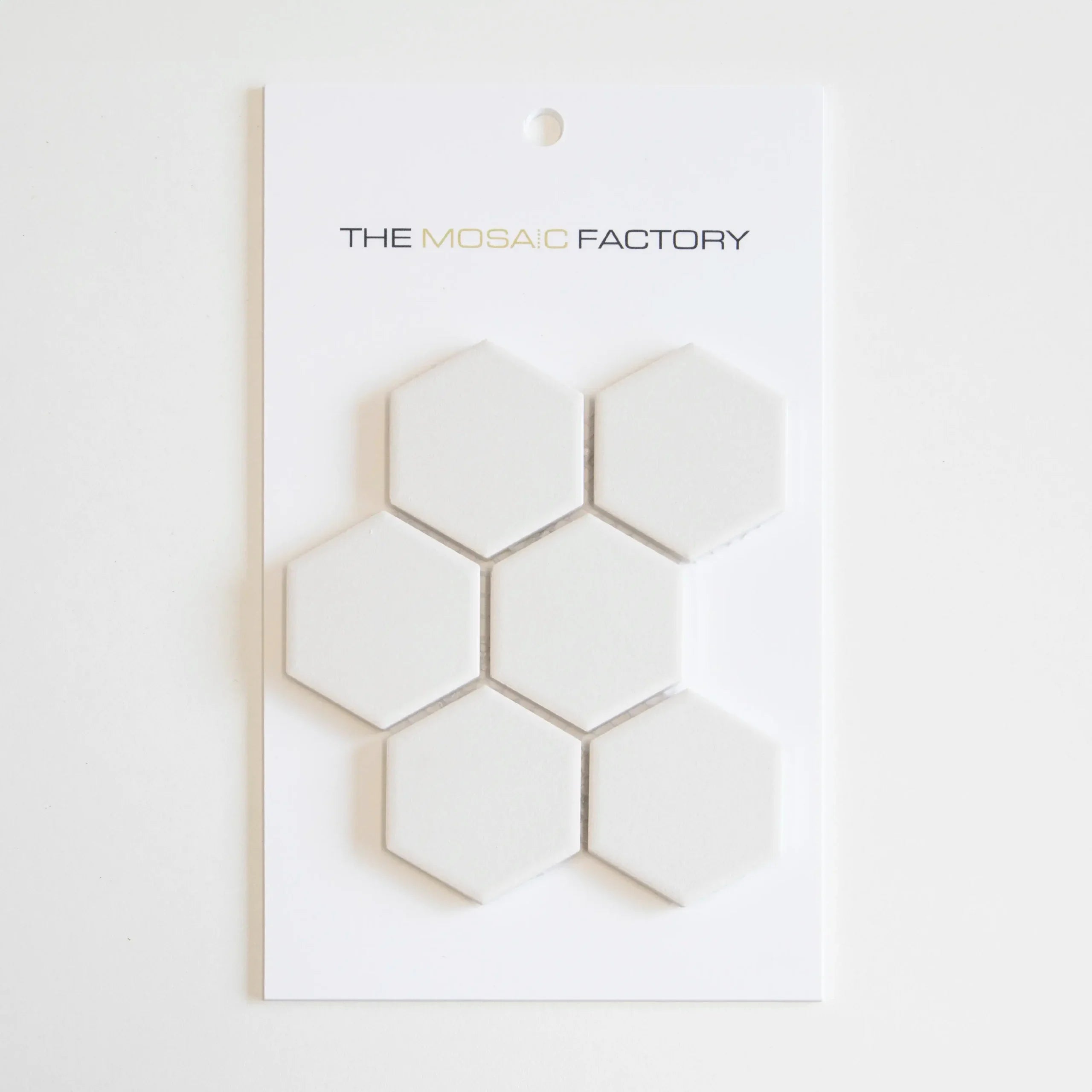 The Mosaic Factory London Mozaiek Tegel Hexagon - Super Wit Porselein Ongeglazuurd, R11 281x325 mm