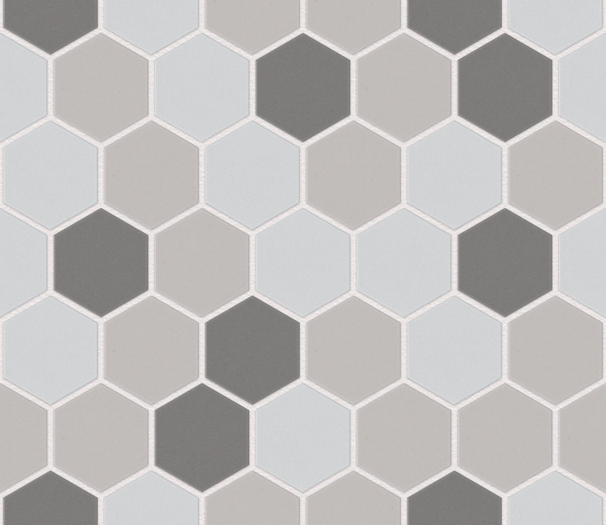 The Mosaic Factory London Mozaiek Tegel Hexagon - Wit Mix Ongeglazuurd, R11 281x325 mm
