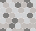 The Mosaic Factory London Mozaiek Tegel Hexagon - Wit Mix Ongeglazuurd, R11 281x325 mm