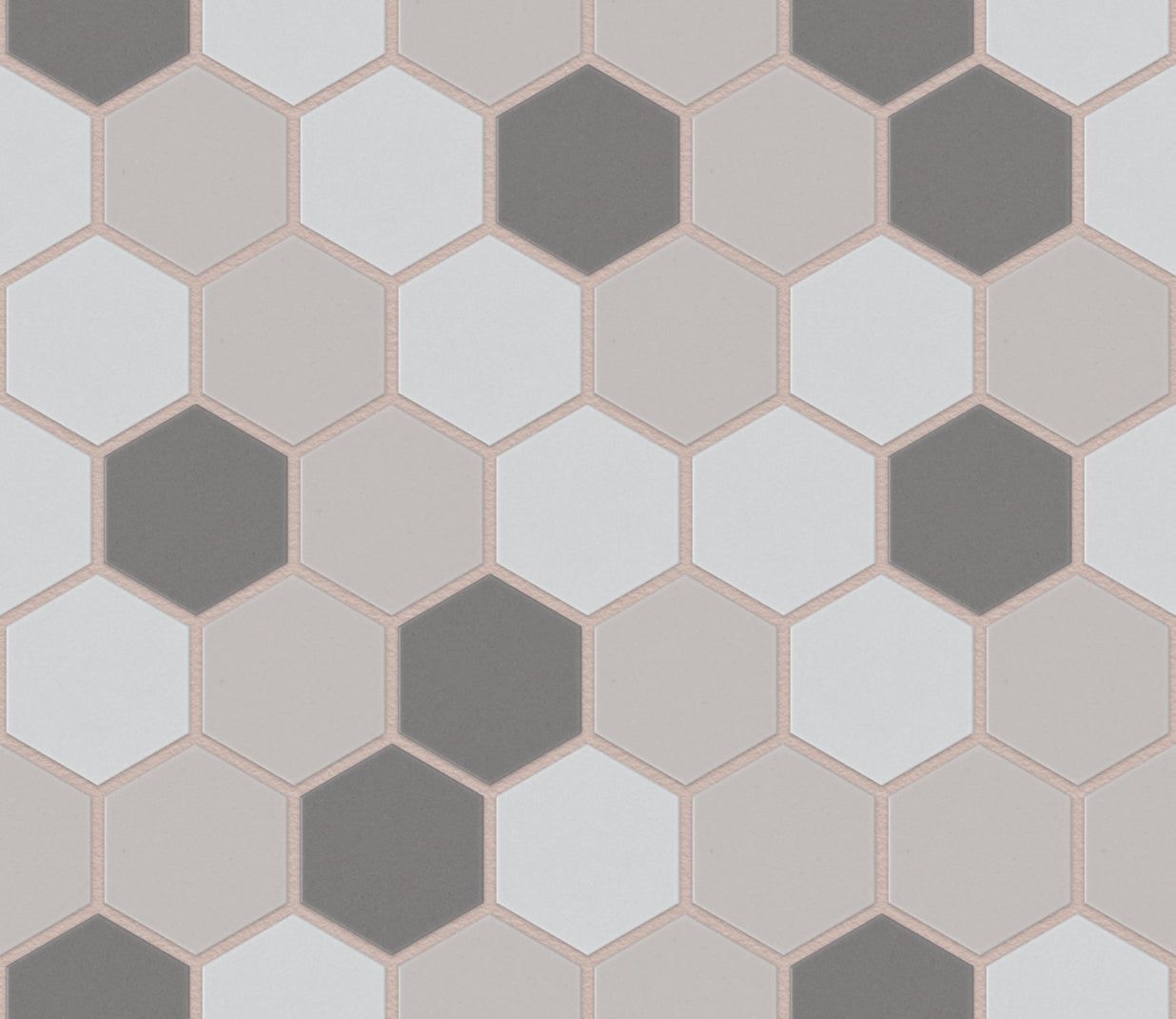 The Mosaic Factory London Mozaiek Tegel Hexagon - Wit Mix Ongeglazuurd, R11 281x325 mm