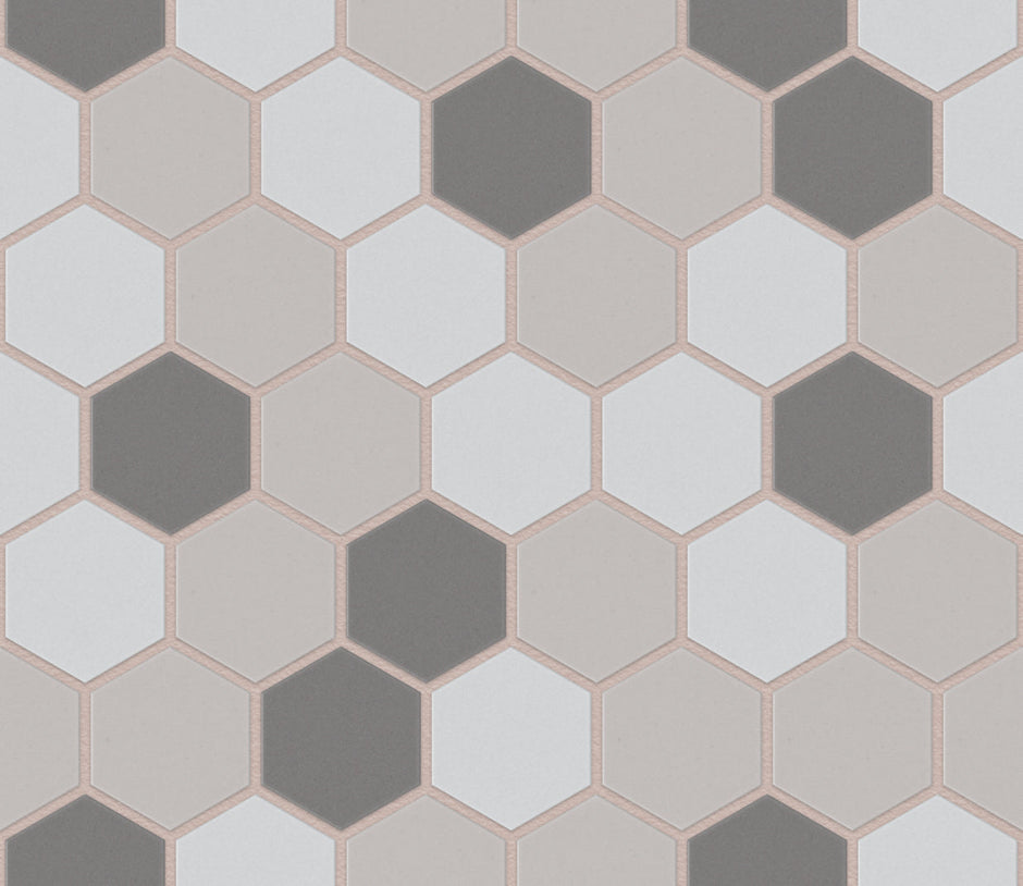 The Mosaic Factory London Mozaiek Tegel Hexagon - Wit Mix Ongeglazuurd, R11 281x325 mm