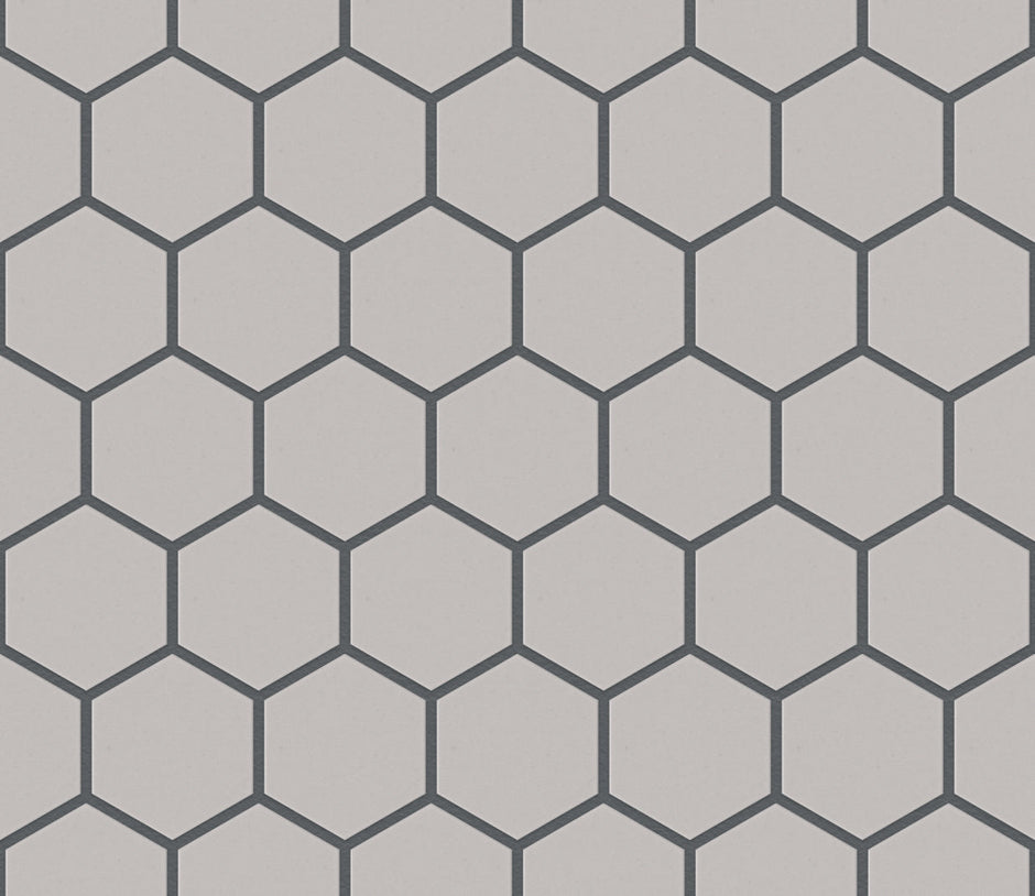 The Mosaic Factory London Mozaiek Tegel Hexagon - Wit Porselein Ongeglazuurd, R11 281x325 mm