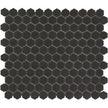 The Mosaic Factory London Mozaiek Tegel Hexagon - Zwart Porselein Ongeglazuurd, R11 260x300 mm