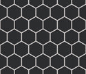 The Mosaic Factory London Mozaiek Tegel Hexagon - Zwart Porselein Ongeglazuurd, R11 281x325 mm