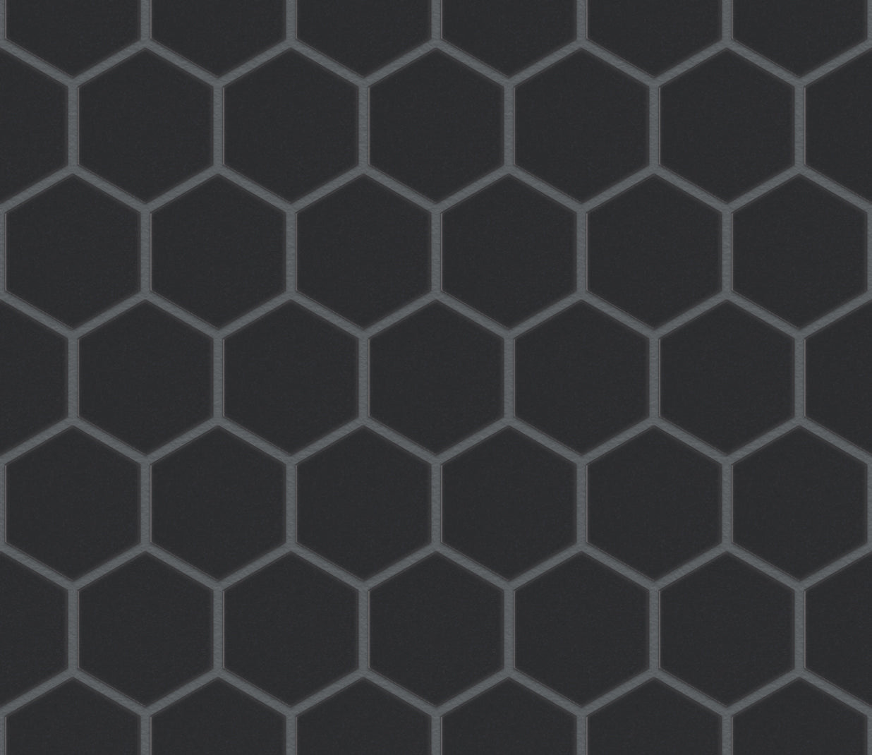The Mosaic Factory London Mozaiek Tegel Hexagon - Zwart Porselein Ongeglazuurd, R11 281x325 mm