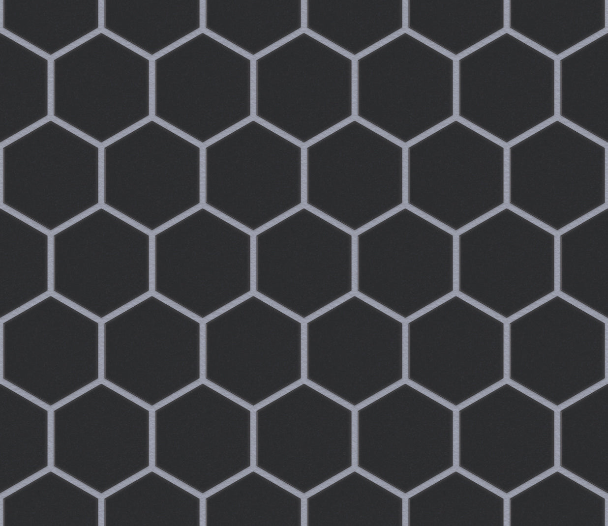 The Mosaic Factory London Mozaiek Tegel Hexagon - Zwart Porselein Ongeglazuurd, R11 281x325 mm