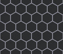 The Mosaic Factory London Mozaiek Tegel Hexagon - Zwart Porselein Ongeglazuurd, R11 281x325 mm