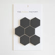 The Mosaic Factory London Mozaiek Tegel Hexagon - Zwart Porselein Ongeglazuurd, R11 281x325 mm