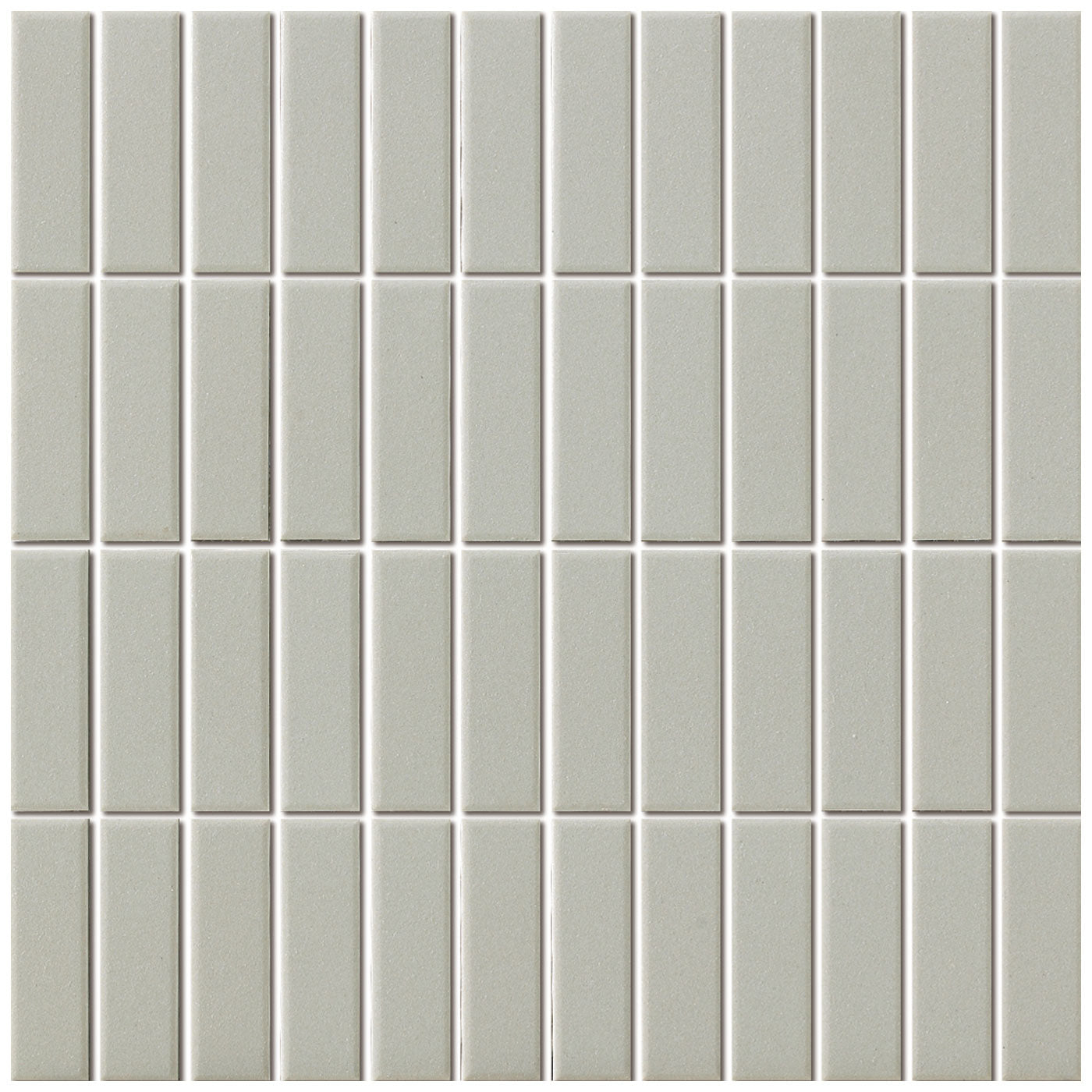The Mosaic Factory London Mozaiek Tegel Rechthoek - Mat Grijs Porselein Ongeglazuurd, R11 23x73x6 mm