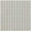 The Mosaic Factory London Mozaiek Tegel Rechthoek - Mat Grijs Porselein Ongeglazuurd, R11 23x73x6 mm