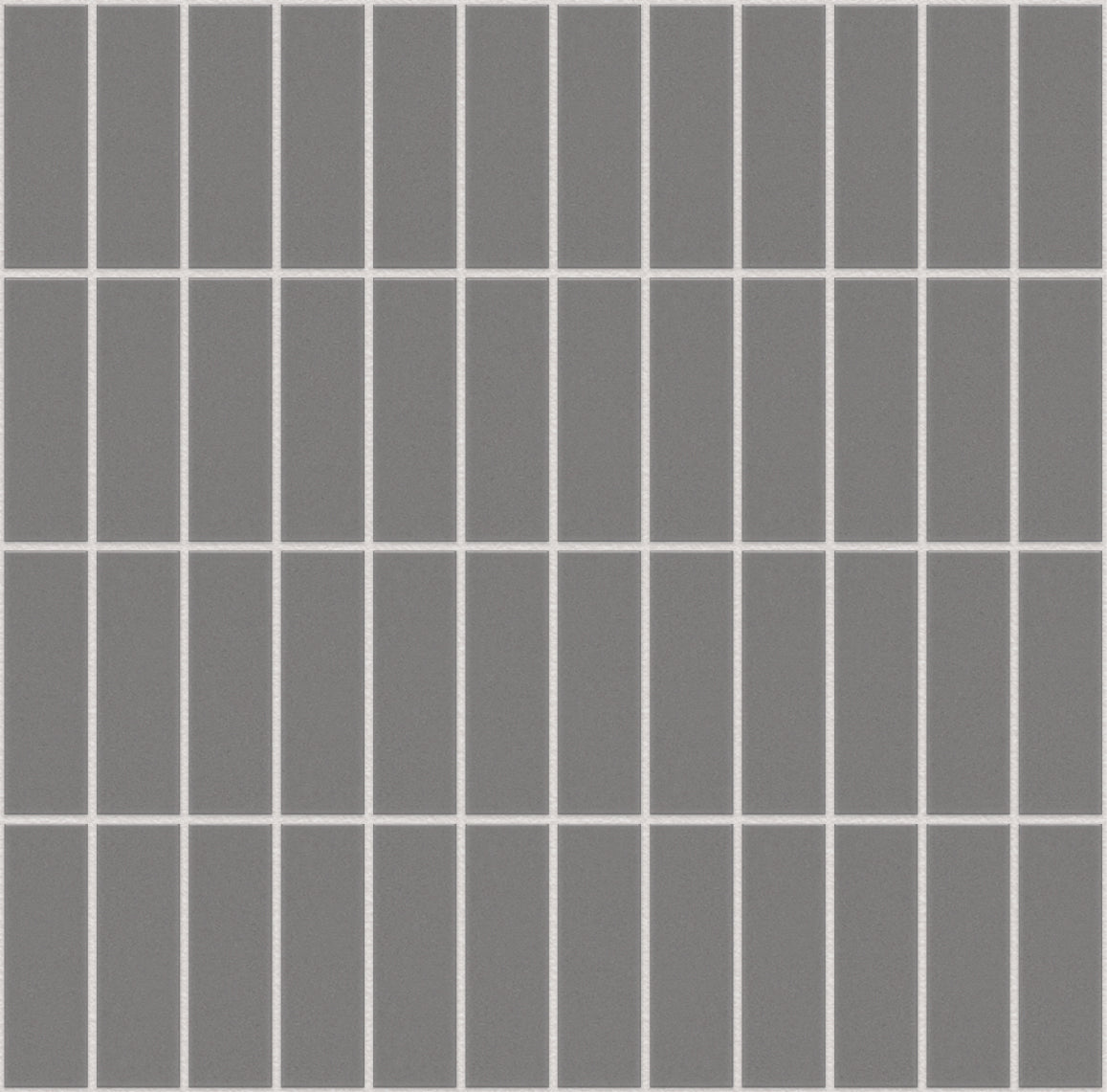 The Mosaic Factory London Mozaiek Tegel Rechthoek - Mat Grijs Porselein Ongeglazuurd, R11 23x73x6 mm
