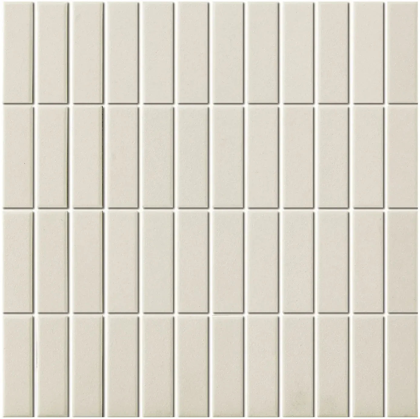 The Mosaic Factory London Mozaiek Tegel Rechthoek - Mat Wit Porselein Ongeglazuurd, R11 23x73x6 mm