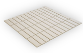 The Mosaic Factory London Mozaiek Tegel Rechthoek - Mat Wit Porselein Ongeglazuurd, R11 23x73x6 mm