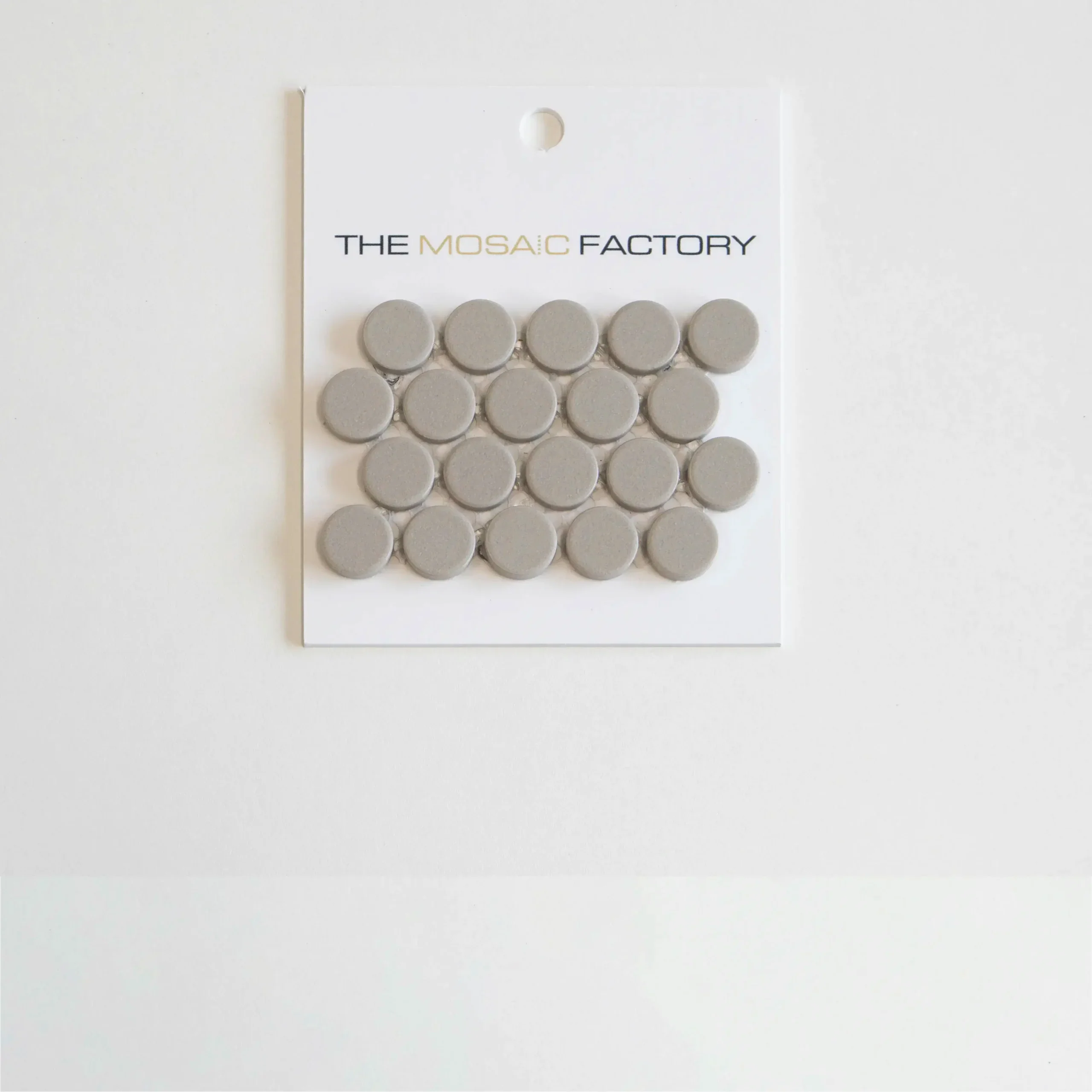 The Mosaic Factory London Mozaiek Tegel Rond - Grijs Porselein Ongeglazuurd, R11 315x294 mm