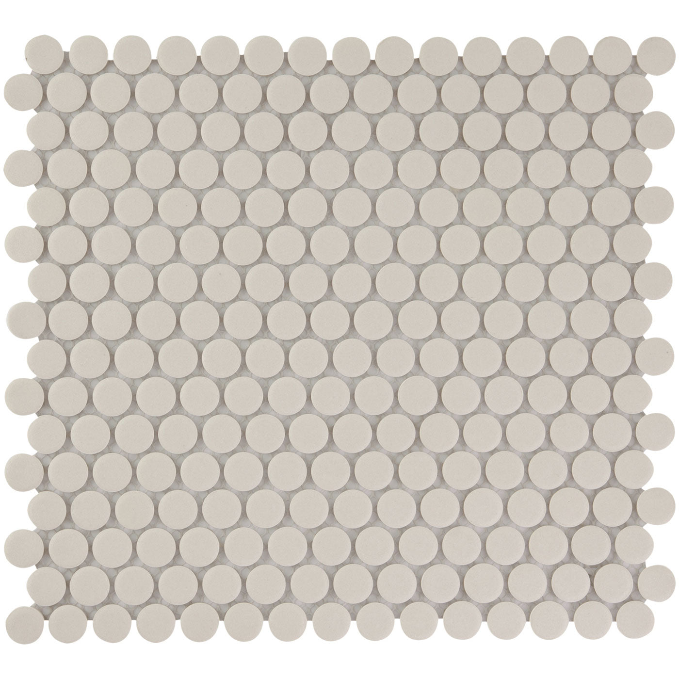 The Mosaic Factory London Mozaiek Tegel Rond - Wit Porselein Ongeglazuurd, R11 315x294 mm