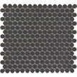 The Mosaic Factory London Mozaiek Tegel Rond - Zwart Porselein Ongeglazuurd, R11 315x294 mm