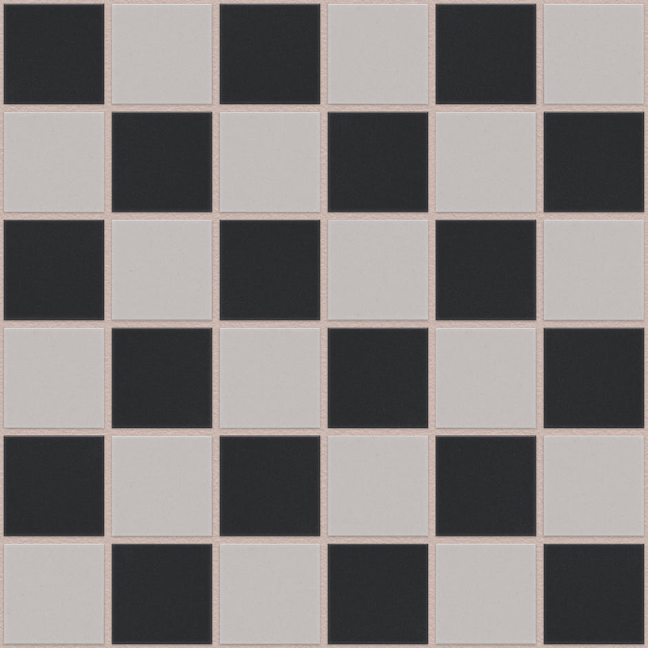 The Mosaic Factory London Mozaiek Tegel Vierkant - Dambord Mix Porselein Ongeglazuurd, R11 309x309 mm