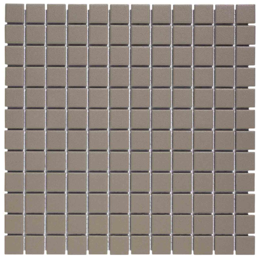 The Mosaic Factory London Mozaiek Tegel Vierkant - Donker Grijs Porselein Ongeglazuurd, R11 300x300 mm