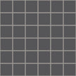 The Mosaic Factory London Mozaiek Tegel Vierkant - Donker Grijs Porselein Ongeglazuurd, R11 309x309 mm