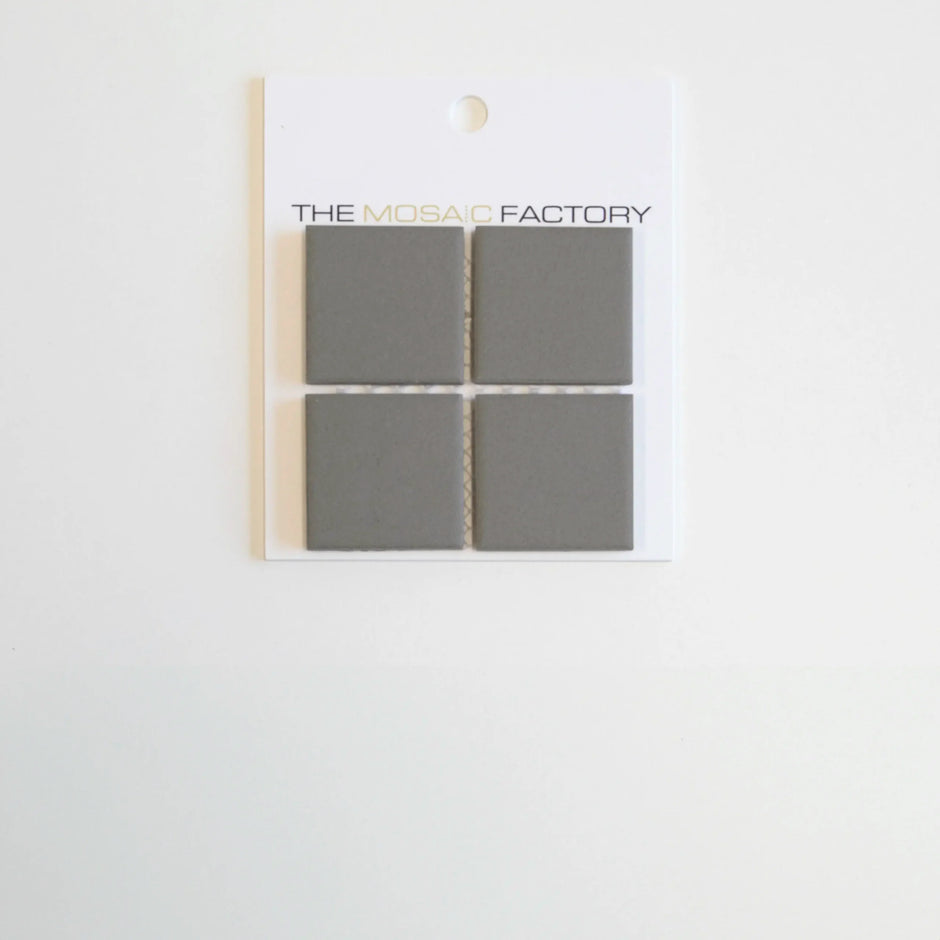 The Mosaic Factory London Mozaiek Tegel Vierkant - Donker Grijs Porselein Ongeglazuurd, R11 309x309 mm
