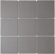 The Mosaic Factory London Mozaiek Tegel Vierkant - Donker Grijs Porselein Ongeglazuurd, R11 95x95x6 mm