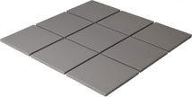 The Mosaic Factory London Mozaiek Tegel Vierkant - Donker Grijs Porselein Ongeglazuurd, R11 95x95x6 mm