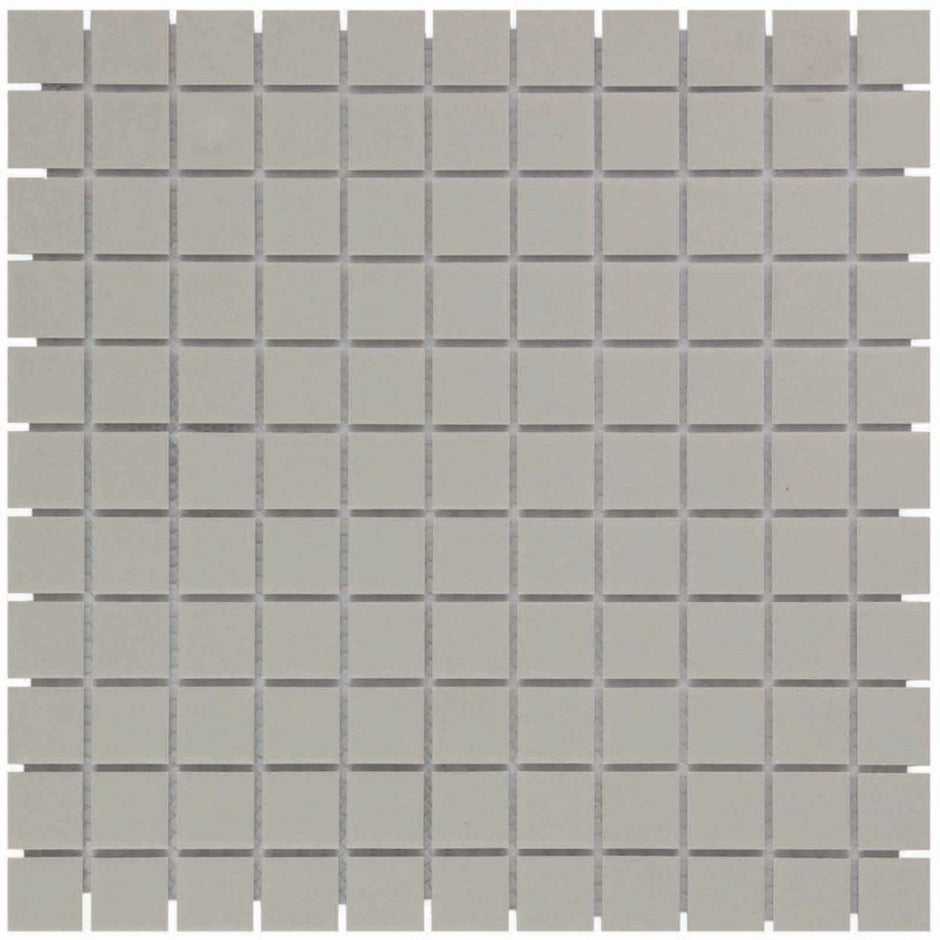 The Mosaic Factory London Mozaiek Tegel Vierkant - Grijs Porselein Ongeglazuurd, R11 300x300 mm