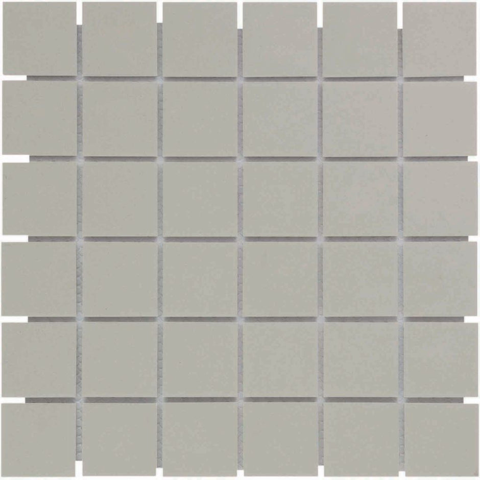 The Mosaic Factory London Mozaiek Tegel Vierkant - Grijs Porselein Ongeglazuurd, R11 309x309 mm