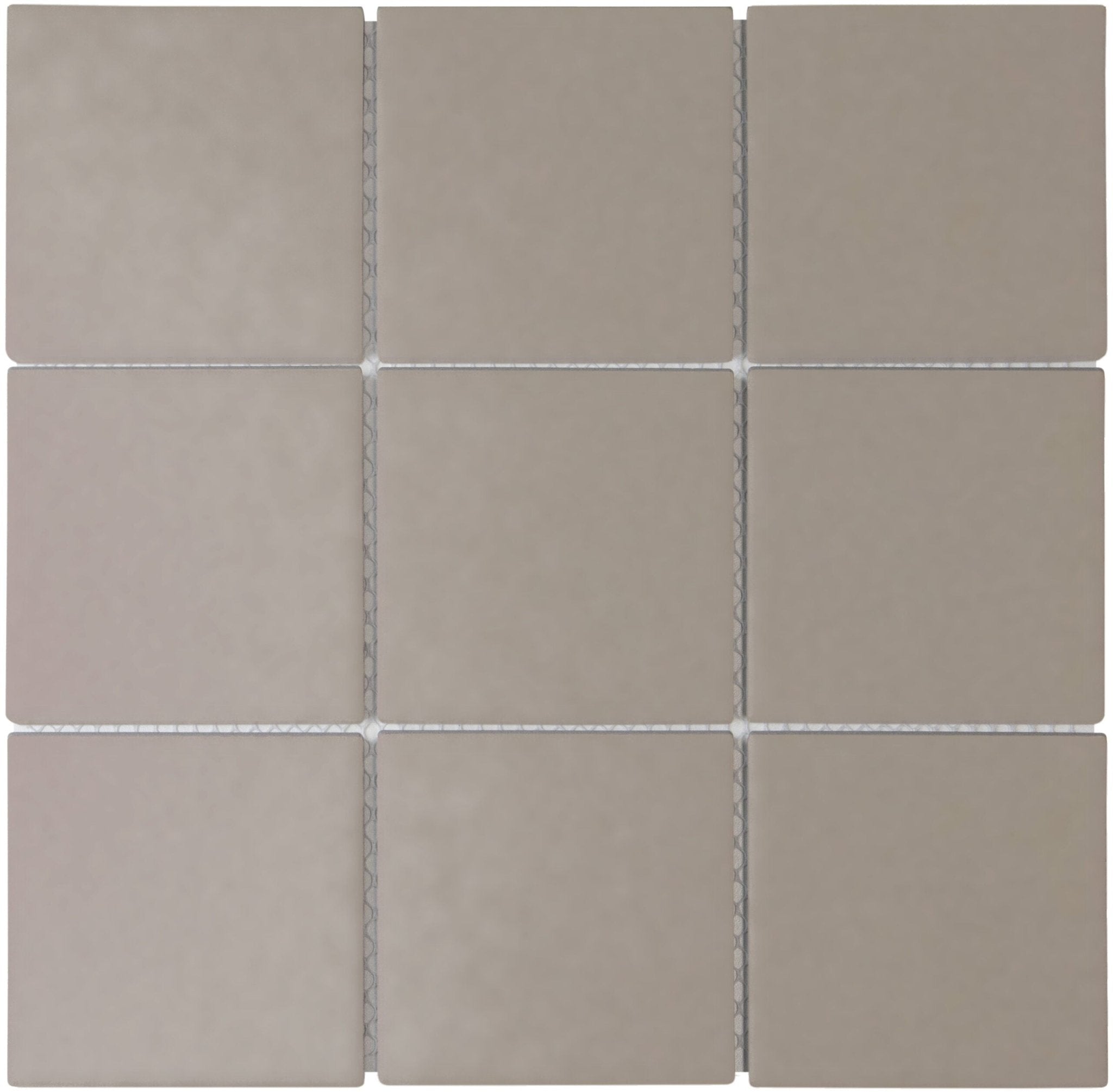 The Mosaic Factory London Mozaiek Tegel Vierkant - Grijs Porselein Ongeglazuurd, R11 95x95x6 mm