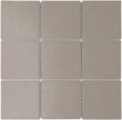 The Mosaic Factory London Mozaiek Tegel Vierkant - Grijs Porselein Ongeglazuurd, R11 95x95x6 mm