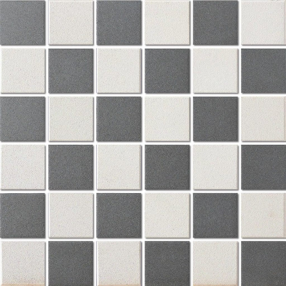 The Mosaic Factory London Mozaiek Tegel Vierkant - Schaakbord Porselein Ongeglazuurd, R11 309x309 mm